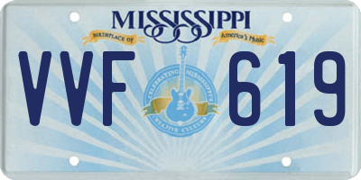 MS license plate VVF619