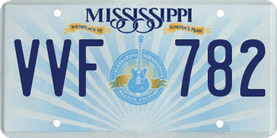 MS license plate VVF782