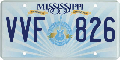 MS license plate VVF826
