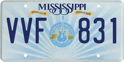 MS license plate VVF831