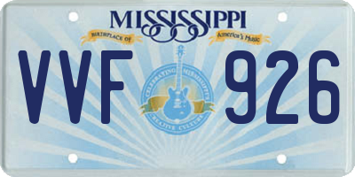 MS license plate VVF926