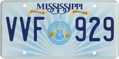 MS license plate VVF929