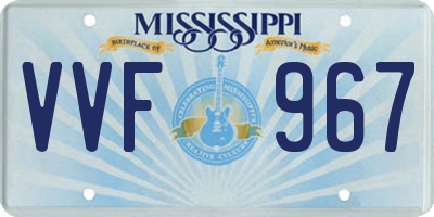MS license plate VVF967
