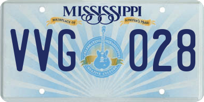 MS license plate VVG028