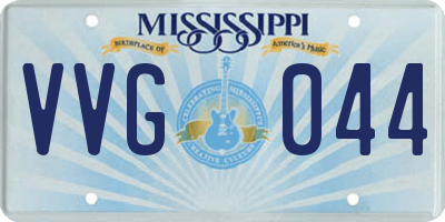 MS license plate VVG044
