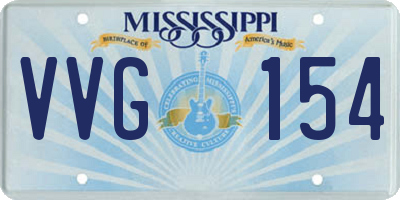 MS license plate VVG154