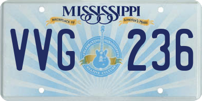 MS license plate VVG236
