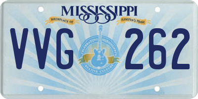 MS license plate VVG262