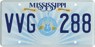 MS license plate VVG288