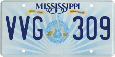 MS license plate VVG309