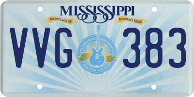 MS license plate VVG383