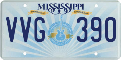 MS license plate VVG390