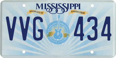 MS license plate VVG434