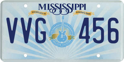 MS license plate VVG456