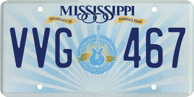 MS license plate VVG467