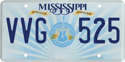 MS license plate VVG525