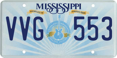 MS license plate VVG553