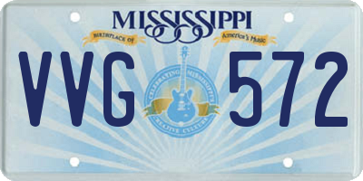 MS license plate VVG572