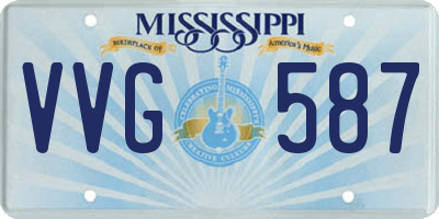 MS license plate VVG587