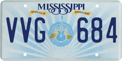 MS license plate VVG684