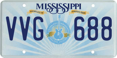 MS license plate VVG688