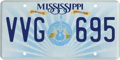 MS license plate VVG695