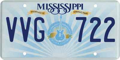 MS license plate VVG722