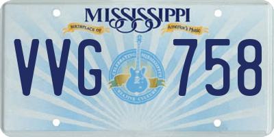 MS license plate VVG758