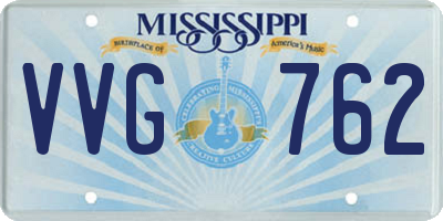 MS license plate VVG762