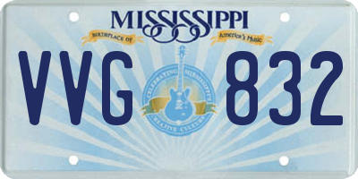 MS license plate VVG832