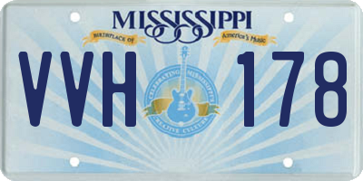 MS license plate VVH178