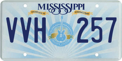 MS license plate VVH257