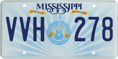 MS license plate VVH278