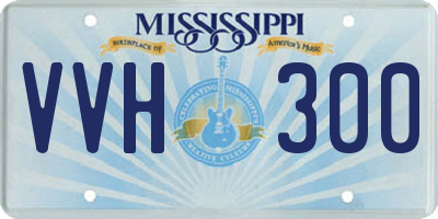 MS license plate VVH300