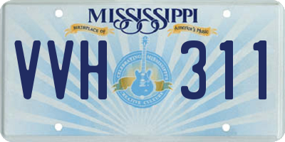 MS license plate VVH311