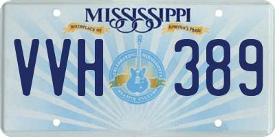 MS license plate VVH389