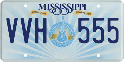 MS license plate VVH555