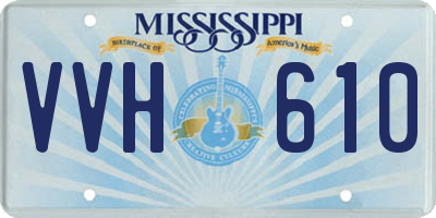 MS license plate VVH610