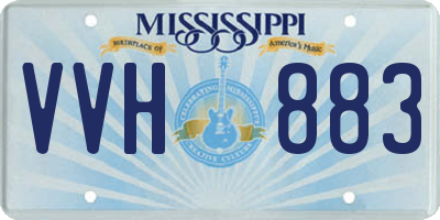 MS license plate VVH883
