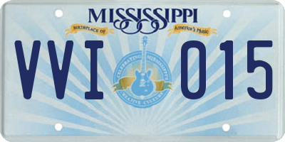 MS license plate VVI015