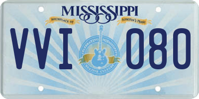 MS license plate VVI080