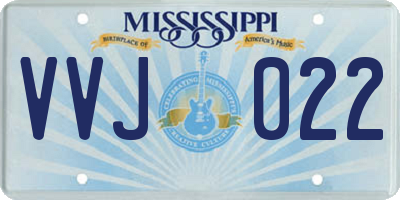 MS license plate VVJ022
