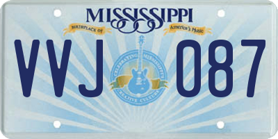 MS license plate VVJ087