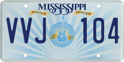 MS license plate VVJ104