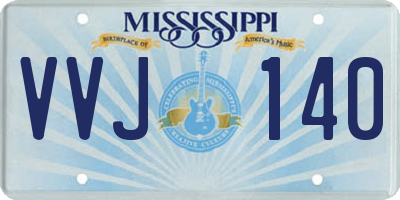 MS license plate VVJ140