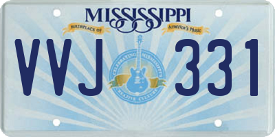 MS license plate VVJ331