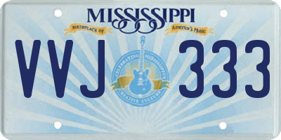 MS license plate VVJ333