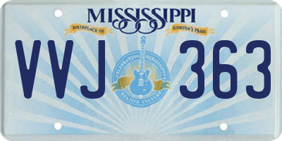MS license plate VVJ363