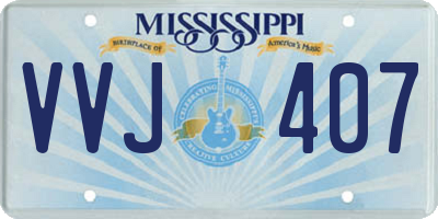 MS license plate VVJ407