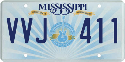 MS license plate VVJ411